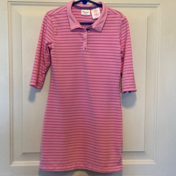 Girl Connection Stretch Pink Striped Dress sz 6 6X - Picture 2 of 9